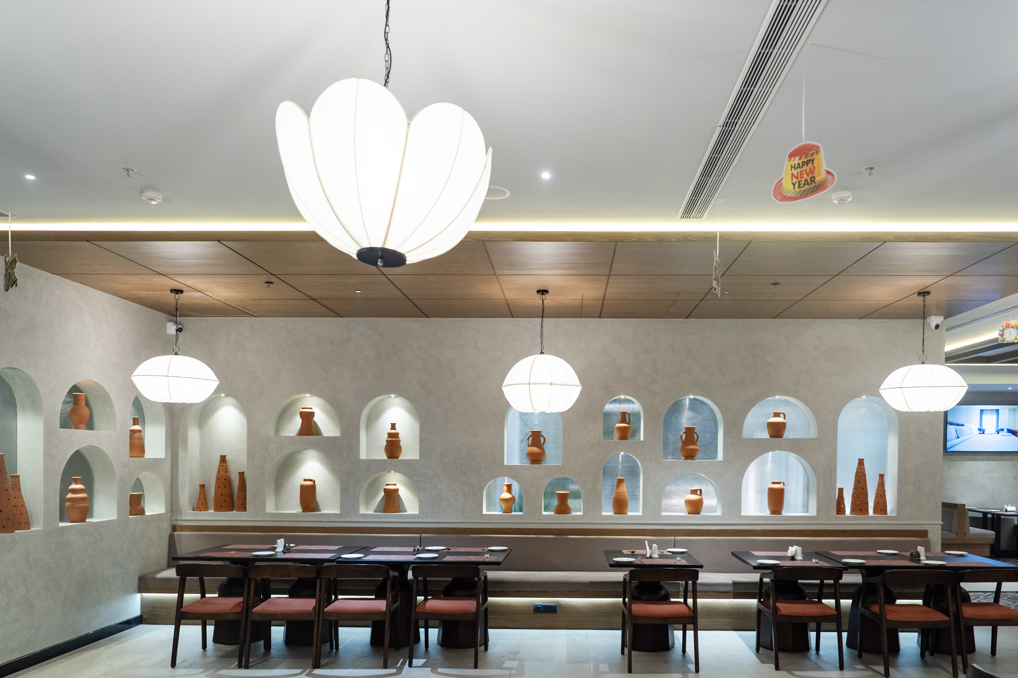 Tridha Hotels Restaurant Dining Area